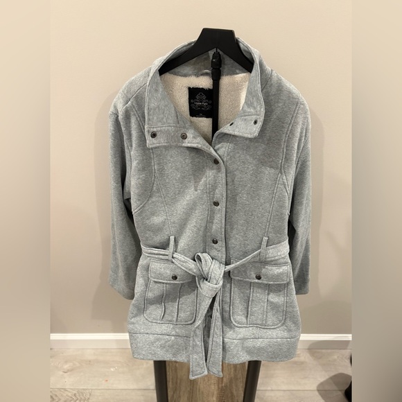 Louise Paris Jackets & Blazers - Stylish Gray Teddy Jacket with Belt